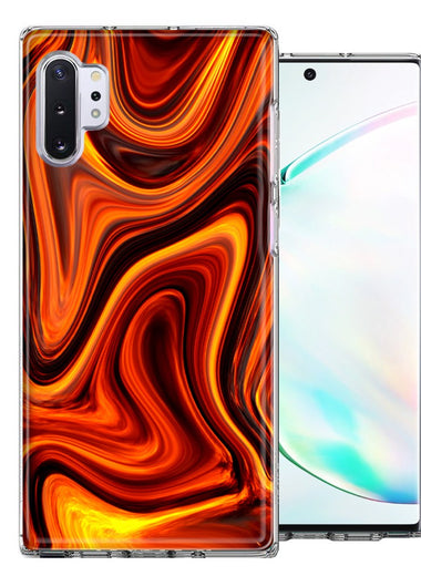 Samsung Galaxy Note 10 Plus Fire Abstract Design Double Layer Phone Case Cover