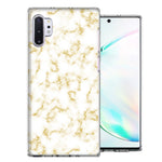 Samsung Galaxy Note 10 Gold Marble Design Double Layer Phone Case Cover