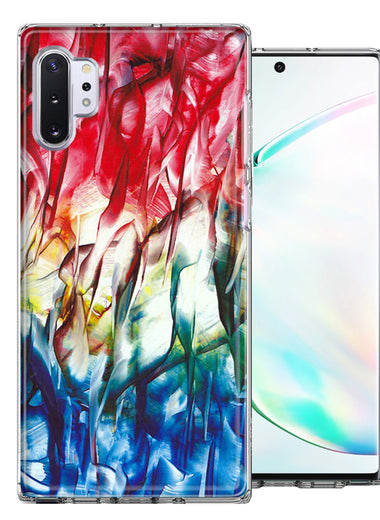 Samsung Galaxy Note 10 Plus Land Sea Abstract Design Double Layer Phone Case Cover