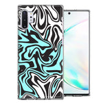 Samsung Galaxy Note 10 Plus Mint Black Abstract Design Double Layer Phone Case Cover
