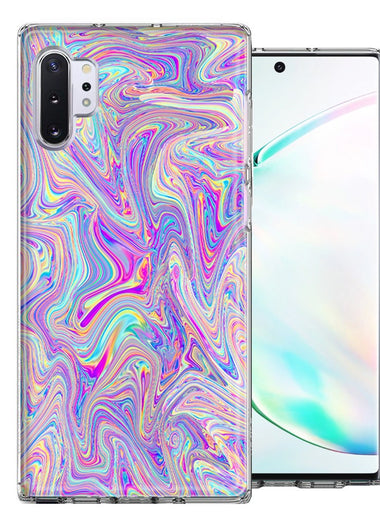 Samsung Galaxy Note 10 Plus Paint Swirl Design Double Layer Phone Case Cover