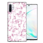 Samsung Galaxy Note 10 Plus Pink Marble Design Double Layer Phone Case Cover