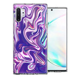 Samsung Galaxy Note 10 Purple Paint Swirl  Design Double Layer Phone Case Cover