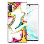 Samsung Galaxy Note 10 Plus Rainbow Abstract Design Double Layer Phone Case Cover