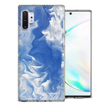 Samsung Galaxy Note 10 Sky Blue Swirl Design Double Layer Phone Case Cover