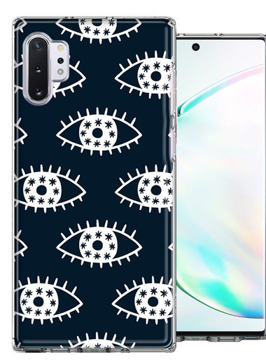 Samsung Galaxy Note 10 Plus Starry Evil Eyes Design Double Layer Phone Case Cover