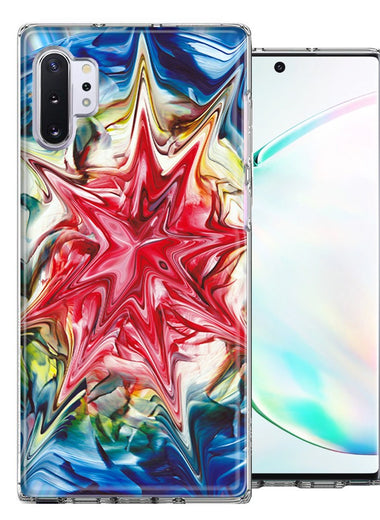 Samsung Galaxy Note 10 Plus Tie Dye Abstract Design Double Layer Phone Case Cover