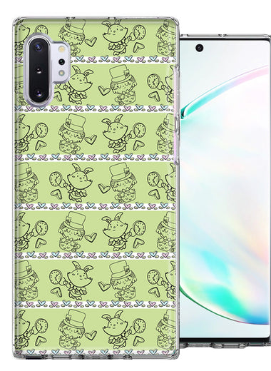 Samsung Galaxy Note 10 Wonderland Hatter Rabbit Design Double Layer Phone Case Cover