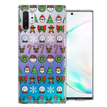 Samsung Galaxy Note 10 Plus Classic Christmas Polka Dots Santa Snowman Reindeer Candy Cane Design Double Layer Phone Case Cover