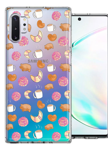 Samsung Galaxy Note 10 Mexican Pan Dulce Cafecito Coffee Concha Polka Dots Double Layer Phone Case Cover