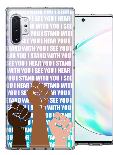 Samsung Galaxy Note 10 Plus BLM Equality Stand With You Double Layer Phone Case Cover