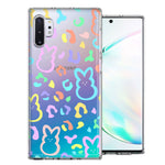 Samsung Galaxy Note 10 Leopard Easter Bunny Candy Colorful Rainbow Double Layer Phone Case Cover