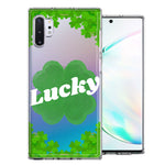 Samsung Galaxy Note 10 Lucky St Patrick's Day Shamrock Green Clovers Double Layer Phone Case Cover