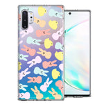Samsung Galaxy Note 10 Plus Pastel Easter Polkadots Bunny Chick Candies Double Layer Phone Case Cover