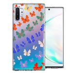 Samsung Galaxy Note 10 Colorful Butterflies Design Double Layer Phone Case Cover