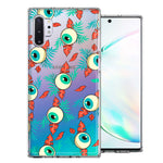 Samsung Galaxy Note 10 Halloween Creepy Tropical Eyeballs Design Double Layer Phone Case Cover