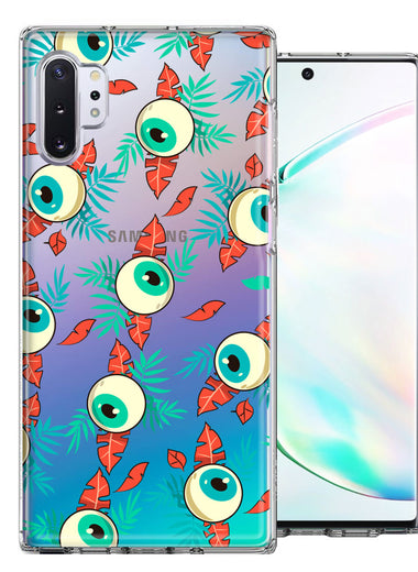 Samsung Galaxy Note 10 Plus Halloween Creepy Tropical Eyeballs Design Double Layer Phone Case Cover
