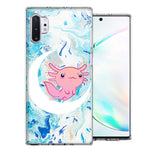 Samsung Galaxy Note 10 Pink Axolotl Moon Mable Design Double Layer Phone Case Cover