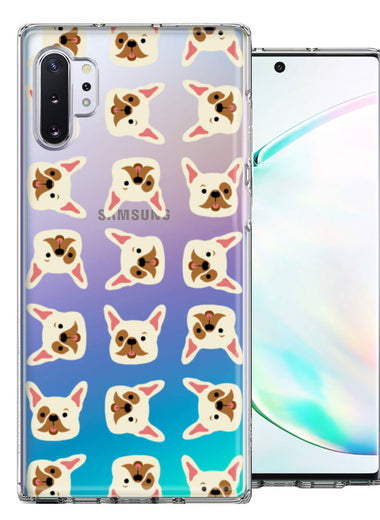 Samsung Galaxy Note 10 Frenchie Bulldog Polkadots Design Double Layer Phone Case Cover