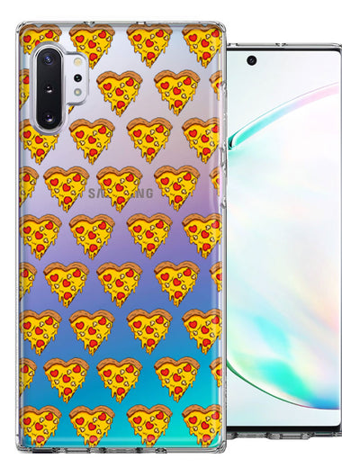 Samsung Galaxy Note 10 Plus Pizza Hearts Polka dots Design Double Layer Phone Case Cover