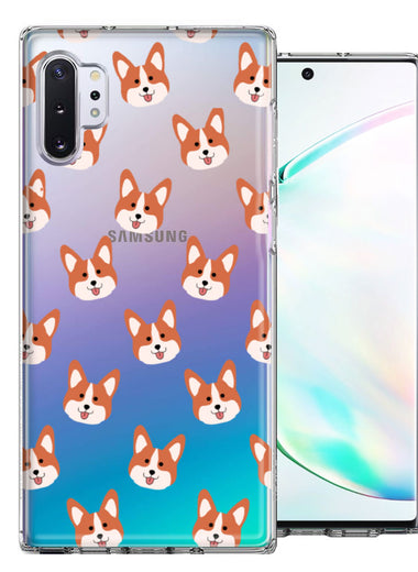Samsung Galaxy Note 10 Shiba Inu Polkadots Design Double Layer Phone Case Cover
