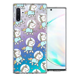 Samsung Galaxy Note 10 Plus Space Unicorns Design Double Layer Phone Case Cover