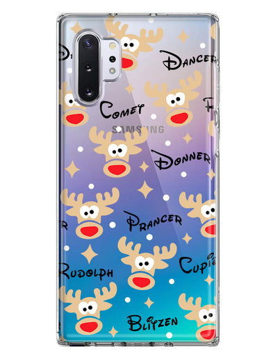 Samsung Galaxy Note 10 Plus Red Nose Reindeer Christmas Winter Holiday Hybrid Protective Phone Case Cover