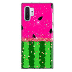 Samsung Galaxy Note 10 Summer Watermelon Sugar Vacation Tropical Fruit Pink Green Hybrid Protective Phone Case Cover