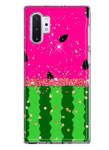 Samsung Galaxy Note 10 Plus Summer Watermelon Sugar Vacation Tropical Fruit Pink Green Hybrid Protective Phone Case Cover