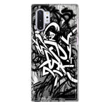 Samsung Galaxy Note 10 Black White Urban Graffiti Hybrid Protective Phone Case Cover