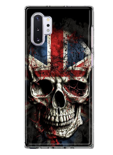 Samsung Galaxy Note 10 Plus British UK Flag Skull Hybrid Protective Phone Case Cover