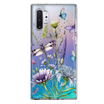 Samsung Galaxy Note 10 Lavender Dragonfly Butterflies Spring Flowers Hybrid Protective Phone Case Cover