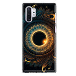 Samsung Galaxy Note 10 Mandala Geometry Abstract Eclipse Pattern Hybrid Protective Phone Case Cover