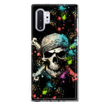 Samsung Galaxy Note 10 Fantasy Paint Splash Pirate Skull Hybrid Protective Phone Case Cover