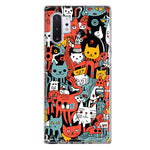 Samsung Galaxy Note 10 Psychedelic Cute Cats Friends Pop Art Hybrid Protective Phone Case Cover
