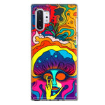 Samsung Galaxy Note 10 Neon Rainbow Psychedelic Trippy Hippie Big Brain Hybrid Protective Phone Case Cover