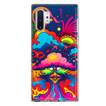 Samsung Galaxy Note 10 Neon Rainbow Psychedelic Trippy Hippie Bomb Star Dream Hybrid Protective Phone Case Cover