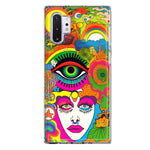 Samsung Galaxy Note 10 Neon Rainbow Psychedelic Trippy Hippie DaydreamHybrid Protective Phone Case Cover