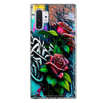 Samsung Galaxy Note 10 Red Roses Graffiti Painting Art Hybrid Protective Phone Case Cover