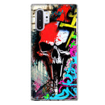 Samsung Galaxy Note 10 Skull Face Graffiti Painting Art Hybrid Protective Phone Case Cover