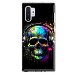 Samsung Galaxy Note 10 Fantasy Skull Headphone Colorful Pop Art Hybrid Protective Phone Case Cover