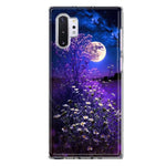 Samsung Galaxy Note 10 Spring Moon Night Lavender Flowers Floral Hybrid Protective Phone Case Cover