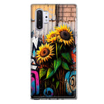 Samsung Galaxy Note 10 Plus Sunflowers Graffiti Painting Art Hybrid Protective Phone Case Cover