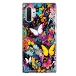 Samsung Galaxy Note 10 Psychedelic Trippy Butterflies Pop Art Hybrid Protective Phone Case Cover