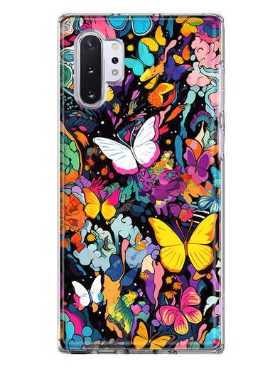 Samsung Galaxy Note 10 Plus Psychedelic Trippy Butterflies Pop Art Hybrid Protective Phone Case Cover
