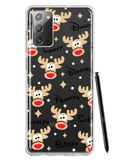 Samsung Galaxy Note 20 Red Nose Reindeer Christmas Winter Holiday Hybrid Protective Phone Case Cover
