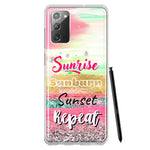 Samsung Galaxy Note 20 Summer Brush Strokes Sunrise Sunburn Sunset Repeat Hybrid Protective Phone Case Cover