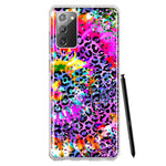 Samsung Galaxy Note 20 Vibrant Pink Purple Tie Dye Summer Leopard Swirl Rainbow Hybrid Protective Phone Case Cover