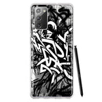 Samsung Galaxy Note 20 Black White Urban Graffiti Hybrid Protective Phone Case Cover