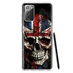 Samsung Galaxy Note 20 British UK Flag Skull Hybrid Protective Phone Case Cover